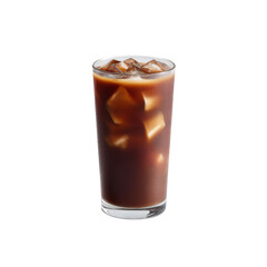 Refreshing Iced Coffee Drink with Ice Cubes in a Glass for Summer Enjoyment and Relaxation