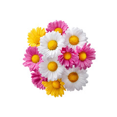 Vibrant Arrangement of Colorful Flowers in Yellow, Pink, and White Shades for Stunning Floral Displays