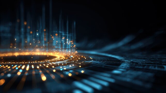 Glowing abstract digital energy flow image