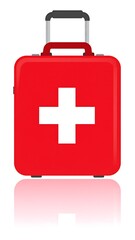 Fototapeta premium Red medical travel kit