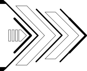 Futuristic Arrow Outline