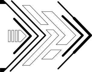 Futuristic Arrow Outline