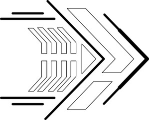 Futuristic Arrow Outline