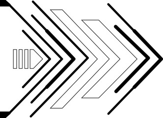 Futuristic Arrow Outline