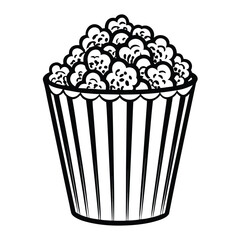 Popcorn Bucket Vector Illustration