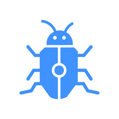 Stylized Insect Icon  Modern Computing Error Symbol