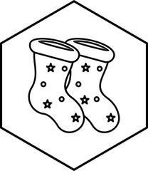 Christmas Stocking Line Art 