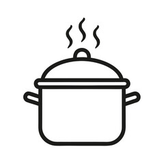 Cooking Pot Icon – Kitchen and Food Preparation Vector