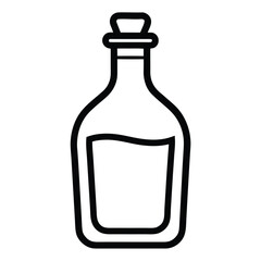 Glass Bottle with Stopper Vector Illustration