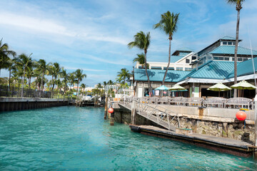 Cruise ships docked at the port, before embarking on a tourist trip through the Caribbean. Nassau, Bahama, 2022.