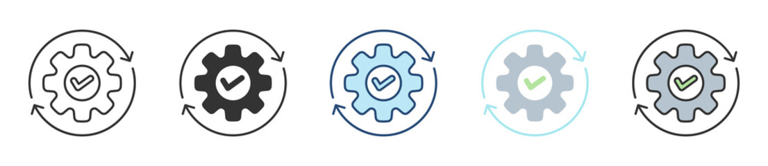 Optimization Icon Set Multiple Style Collection