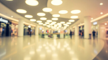 Fototapeta premium Blurred interior of a modern shopping mall