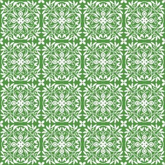 Elegant geometric botanical pattern for fabric, wallpaper and wrapping paper. Modern botanical textile design.