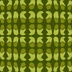 Repeating pattern of abstract green geometric shapes with shadows abstract background design
