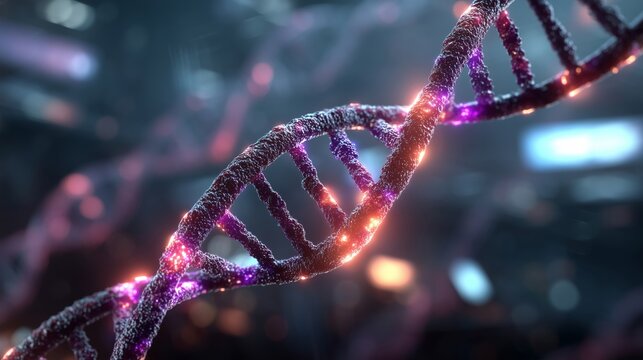 DNA Spiral Double Helix Structure