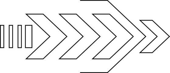 Futuristic Arrow Line Icon