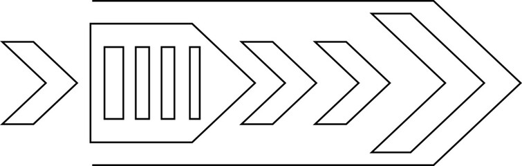 Futuristic Arrow Line Icon