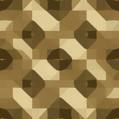 Repeating abstract geometric pattern with shades of brown and tan digital art background