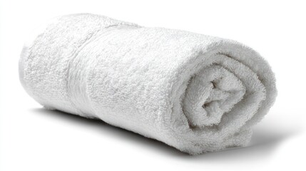 Rolled white towel