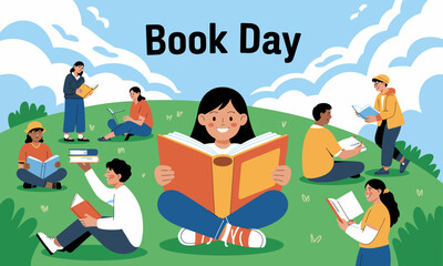 Celebrating Book Day: Diverse Readers in a Sunny Meadow