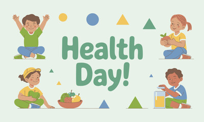 Healthy Kids, Healthy Day: Promoting Wellbeing Through Illustration