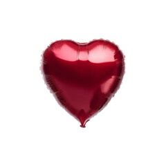 Shiny Red Heart-Shaped Balloon for Romantic Celebrations and Special Events