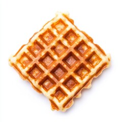 Freshly Made Waffle with Perfect Texture and Golden Brown Color