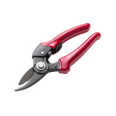 Obraz premium High-Quality Gardening Shears with Red Ergonomic Handle for Pruning and Trimming Plants and Flowers Safely and Efficiently