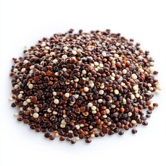 Diverse Collection of Colorful Quinoa Seeds on White Surface