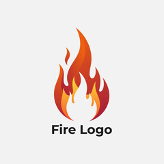 Modern flame icon vector, Abstract fire logo, Bonfire silhouette branding design, Unique fire symbol for identity