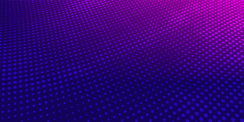 Gradient halftone pattern diagonal vector illustration. Pink dots, blue halftone texture. Pop Art blue pink halftone