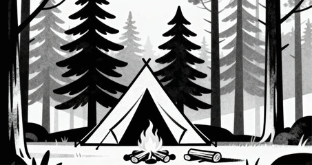 Stylized graphic of an auto mechanic fixing a car, representing professional vehicle maintenance, repair service, and technical expertise within the automotive sector