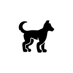 Silhouette of a Domestic Dog A Simple, Elegant Vector Illustration
