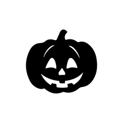 Classic Jack-o'-Lantern Silhouette for Halloween Decorations, Party Invitation, or Spooky Designs