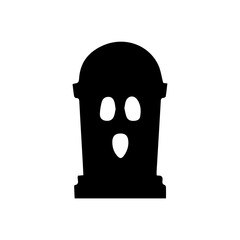 Spooky Tombstone Ghost Silhouette Vector Illustration for Halloween Celebrations and Eerie Holiday Design Projects, Perfect for Festive Decorations