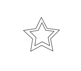 silver star on white background