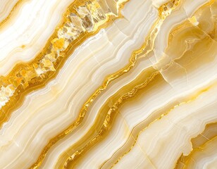 Abstract Beige Stone Texture with Golden Veins Detailed Close Up Background