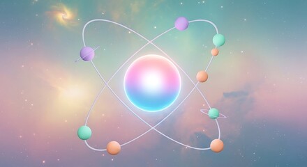 Atom Model Illustration.