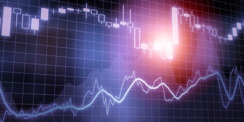Analysis finance graph and investment diagram.