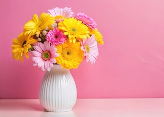 Blooming flowers in a vase