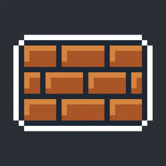 single brick pattern in pixel art style
