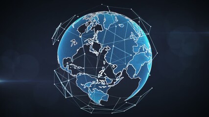 Metaverse holographic globe space connection. Science fiction, artificial intelligence, 3d World map network connection Hi-tech Cyber digital technology concept. - Powered by Adobe