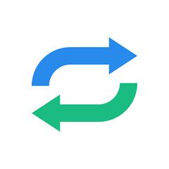 Flat Exchange Transfer Sync Arrows Icon