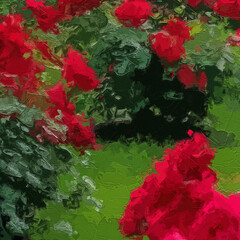 Various oil paintings, flowers, lakes, roses, peonies, chrysanthemums, landscapes, forests, butterflies