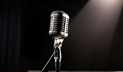Professional Microphone on Stand