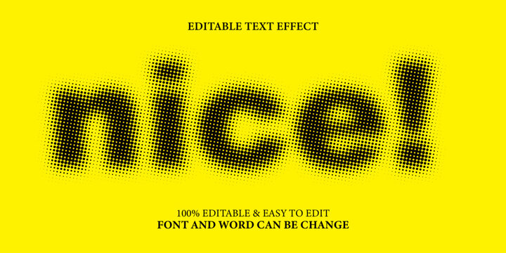 Nice text effect,halftone text style
