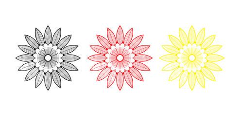 Colorful sunflower vector illustration