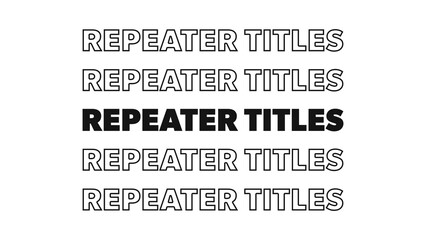 Fast Opener Overlay Titles With Repeaters