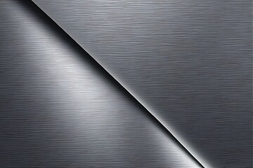 Minimal brushed steel background with diagonal cut, clean metallic texture for modern industrial and futuristic design.