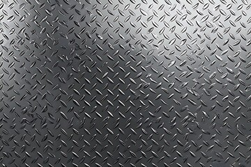 Shiny black steel diamond plate texture, industrial pattern often used for flooring, safety, and construction surfaces.